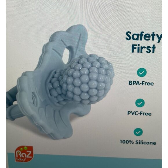 RaZ-Buddy Plush Sloth Paci & Teether Holder Soft Silicone - Picture 3 of 11